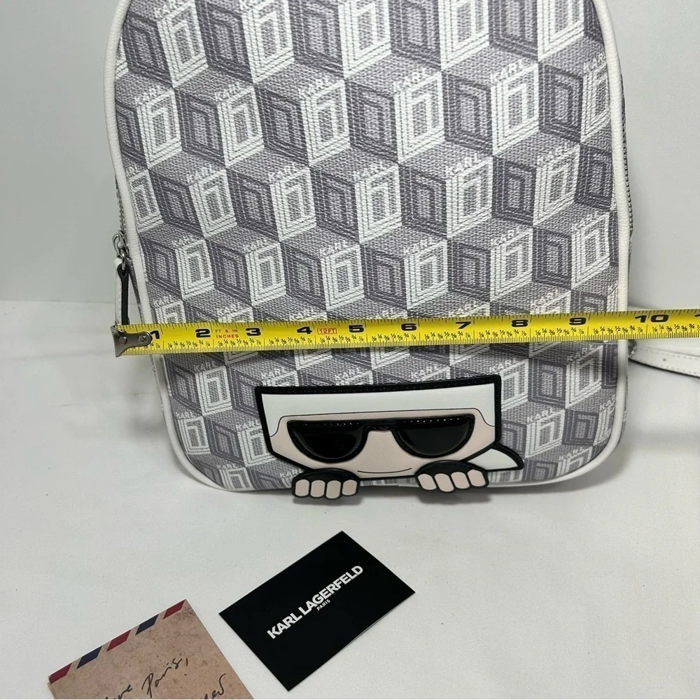 Karl Lagerfeld Paris‎ White/Grey Adele Backpack Women’s